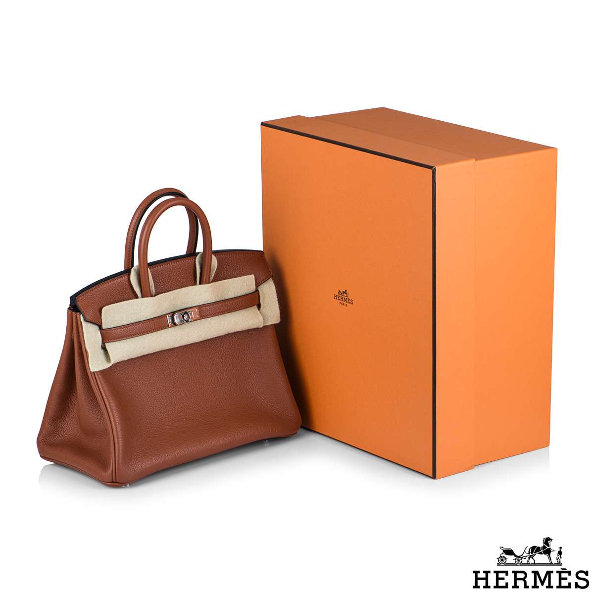 Hermes Birkin 25 Quadrille Cuivre PHW